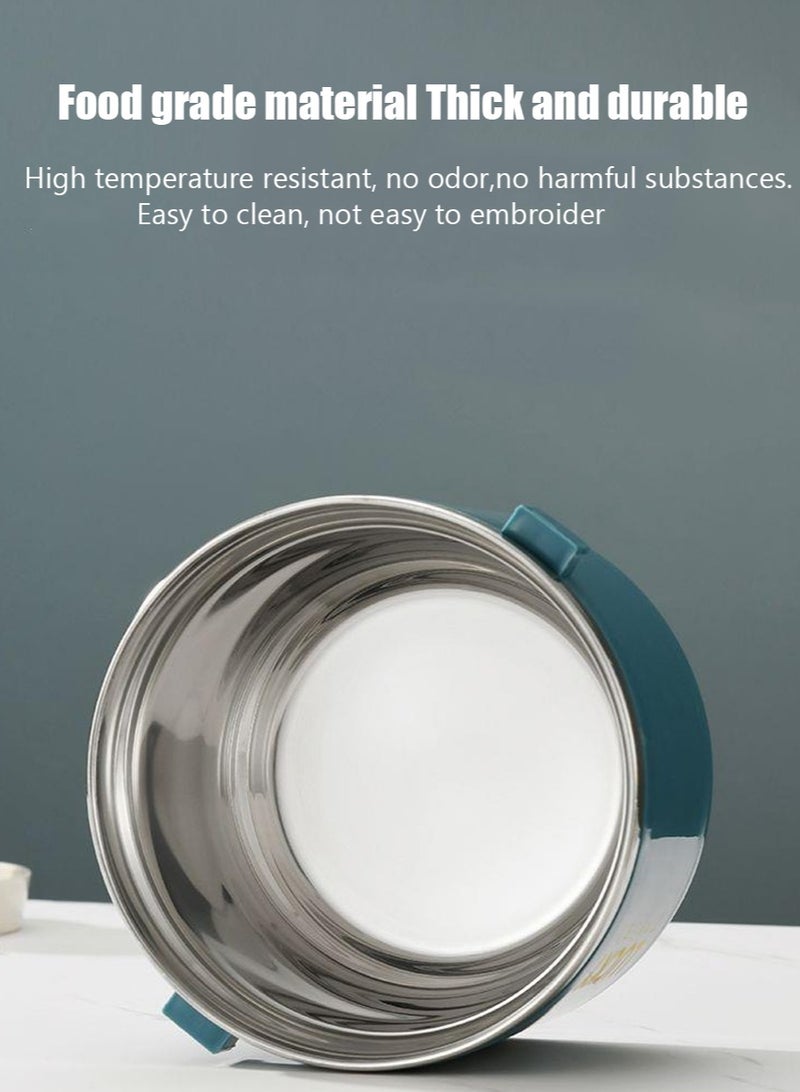 Lucky Triple Large Capacity Stainless Steel Lunch Box, Portable Insulated Lunch Box with Inner Compartment Warmer, Cutlery and Insulated Pouch, Microwaveable, Great for School, Camping and Work, Kitchen Organizer and Storage, Kitchen Accessories - Image 4